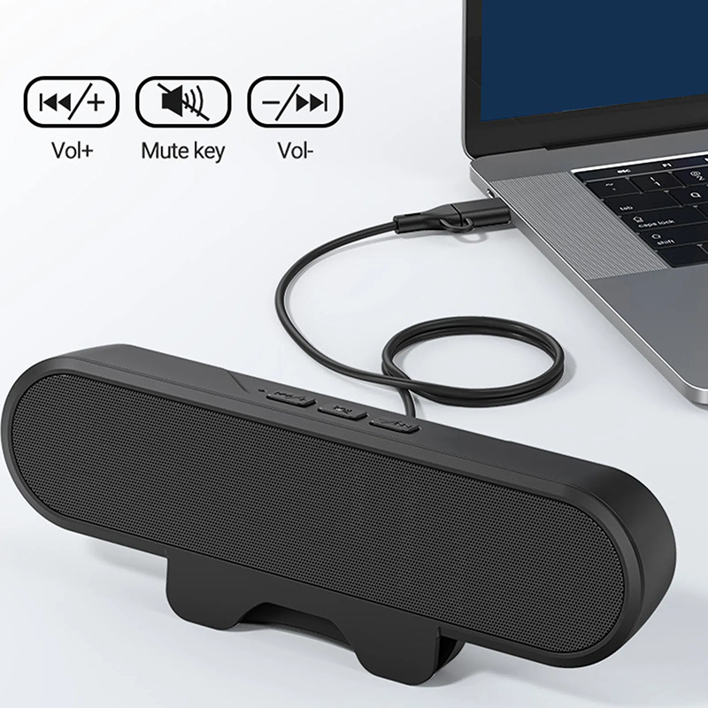 Audio Music Center - Mini Soundbar Speaker Clip Portable USB