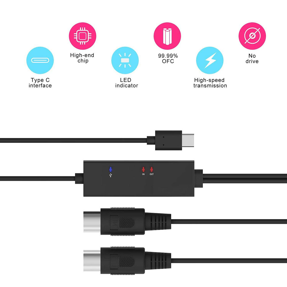 On-The-Go Midi Hub Type-C To M - Audio Music Hub ulasan dan harga