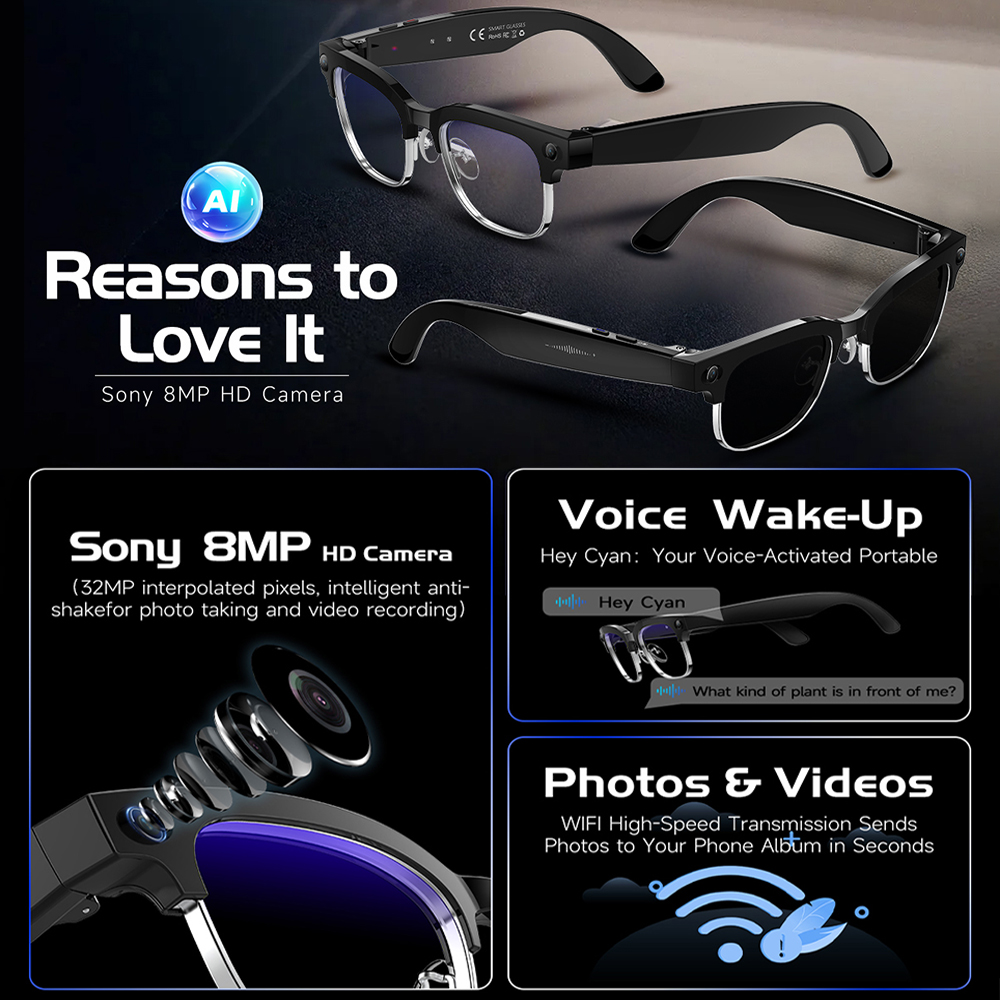 2026 New Men Smart AI Glasses  - Audio Hd Music ulasan dan harga