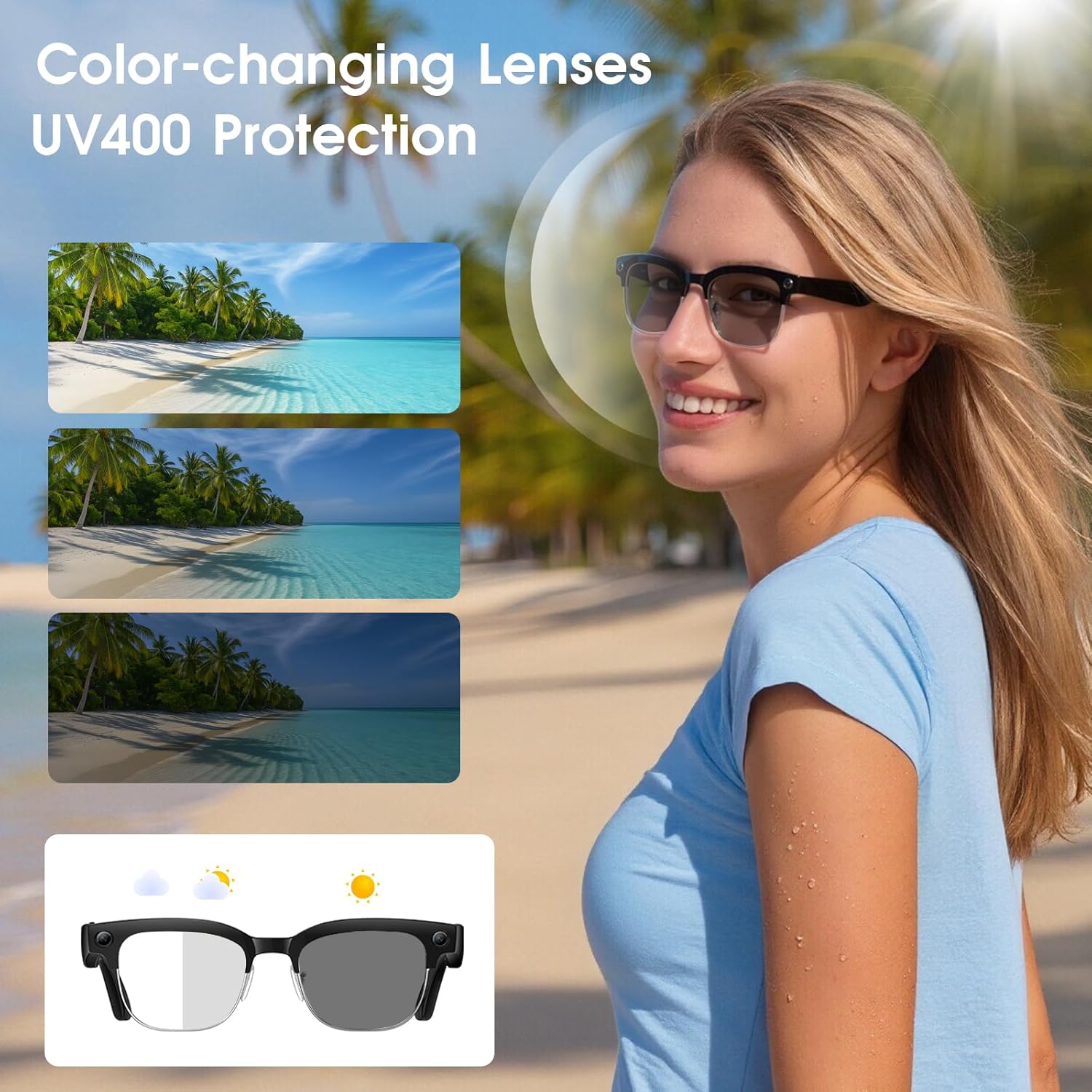 2026 New Men Smart AI Glasses  - Audio Hd Music ulasan dan harga
