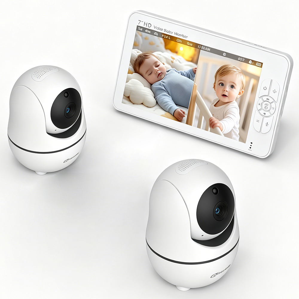 7 Inch HD Split Screen Baby Mo - Audio Hd Music ulasan dan harga