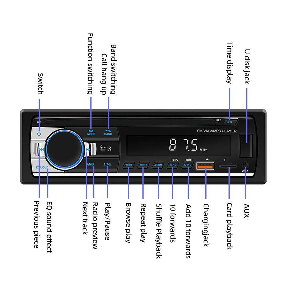 Car Radio 1 din Stereo Multime - Metronome Digital ulasan dan harga