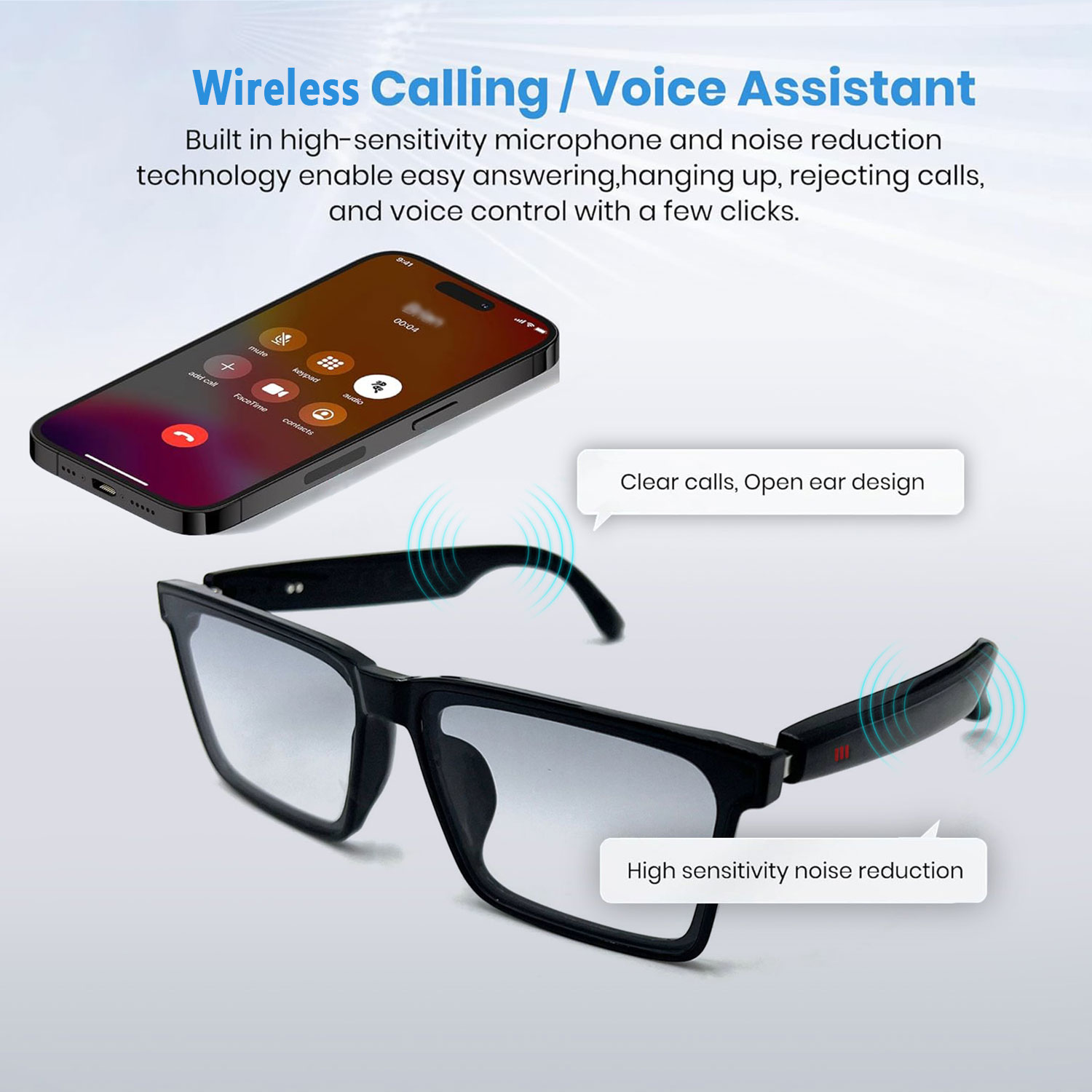 Smart Audio Glasses with Real- - Audio Music Hifi ulasan dan harga