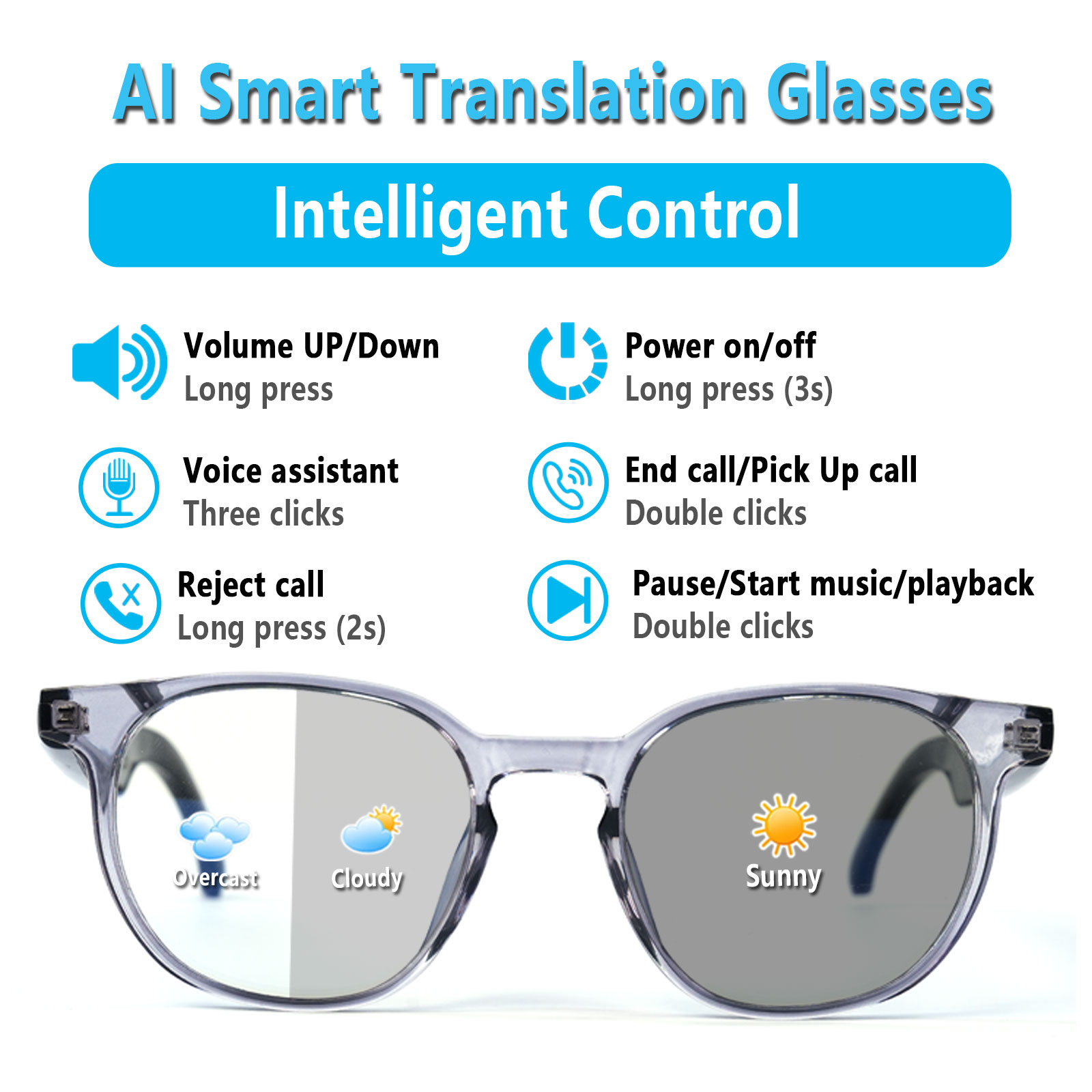 Smart Audio Glasses, Real-Time - Audio Music Hifi ulasan dan harga