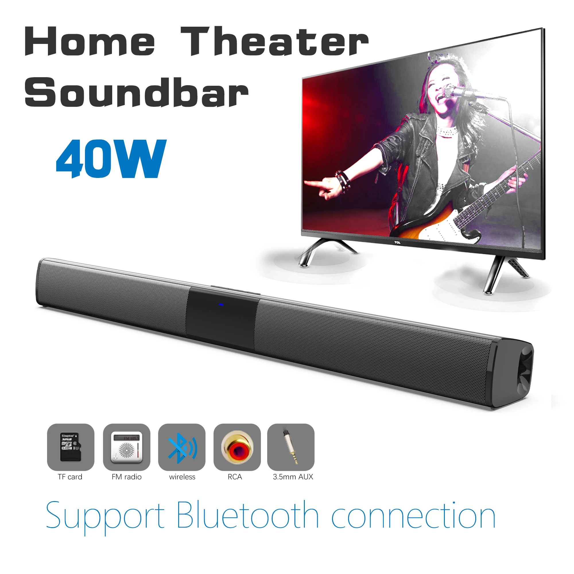 40W High Power Soundbar for TV - Audio Music Center ulasan dan harga
