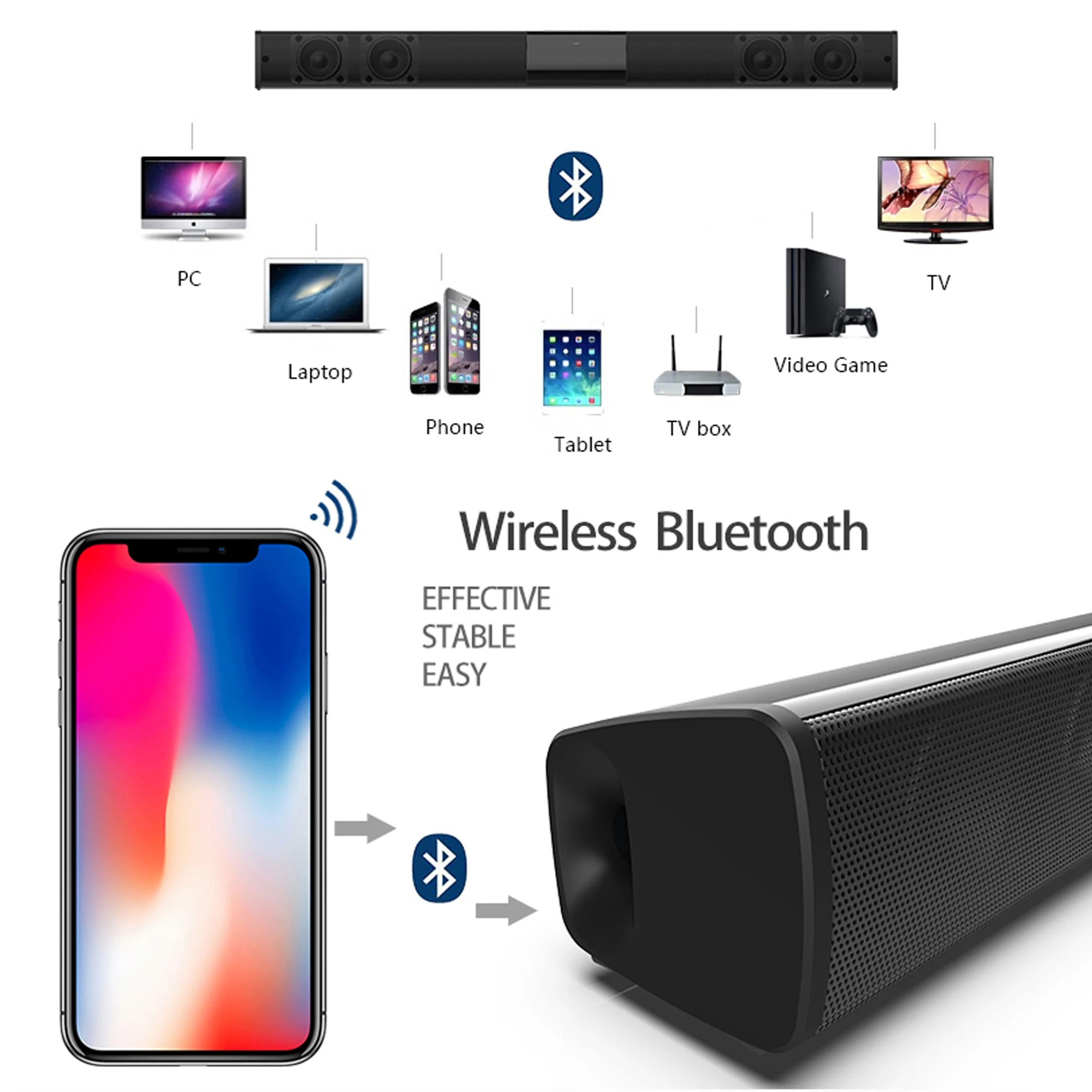 40W High Power Soundbar for TV - Audio Music Center ulasan dan harga
