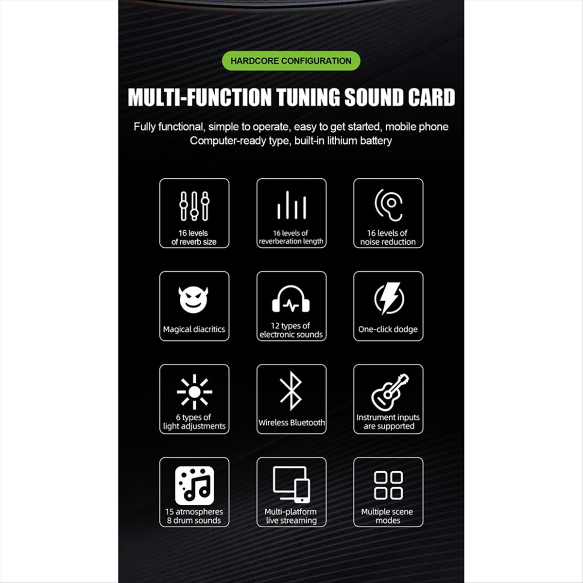 DT77 SN800 Live Sound Card Voi - Audio Music Changer ulasan dan harga