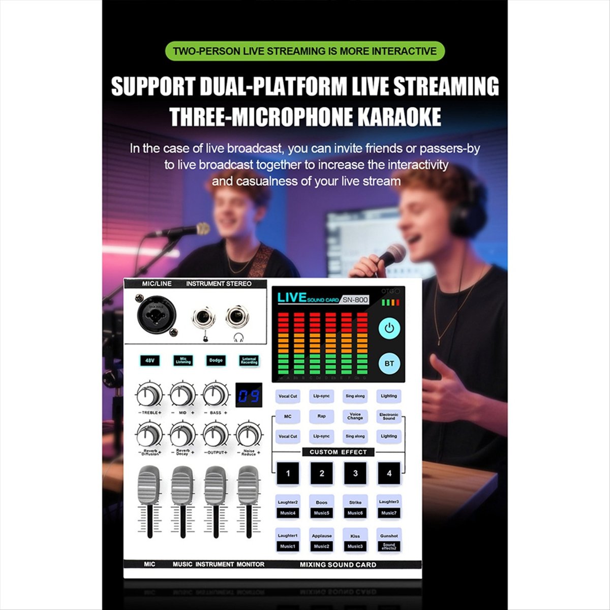 DTC5 SN800 Live Sound Card Voi - Audio Music Changer ulasan dan harga