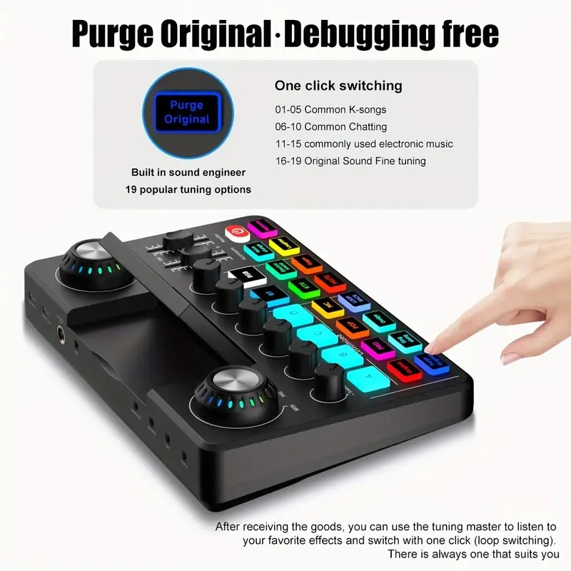 Audio Mixer, Live Sound Card W - Audio Music Changer ulasan dan harga